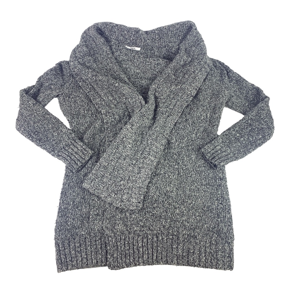 Bar III Shawl Neck Cardigan Knit Sweater Womens M Blue Gray Open Front‎ Pockets